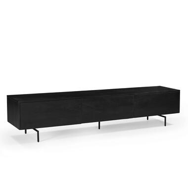 TV-Meubel Zwart - 220cm - Mangohout - TV-Meubel Cas product