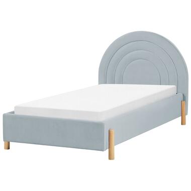 ANET - Bed - Lichtblauw - 90 x 200 cm - Fluweel product