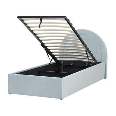 ANET - Bed met opbergruimte - Lichtblauw - 90 x 200 cm - Fluweel product