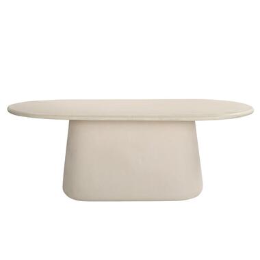 Eettafel Ovaal 160cm - Betonlook - Beige - Eettafel Romy