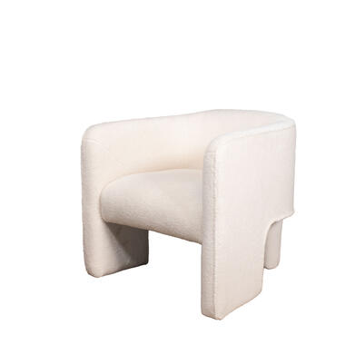 Fauteuil Wit - Teddy Stof - Fauteuil Semmie product
