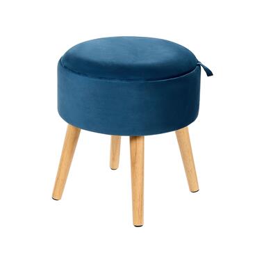 NEELY - Hocker - Blauw - Fluweel product