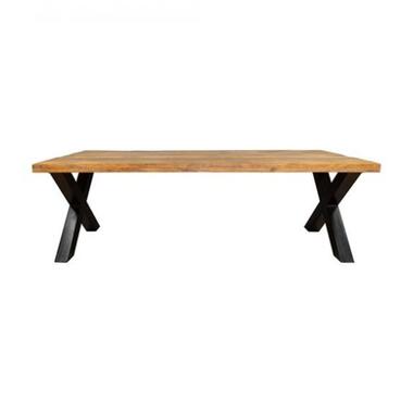 Furndea Eettafel Morada industrieel rechthoek X poot mangohout 300x100x76cm product