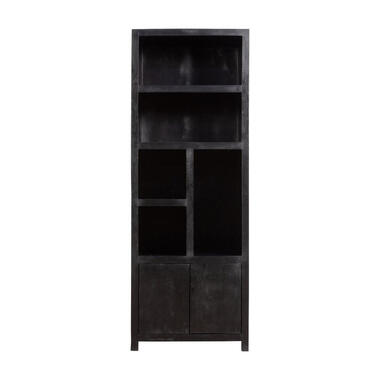 Mangohoutonline - Wandkast Phoenix 80cm 5 Open Vakken, 2 Deuren Rechthoekig product