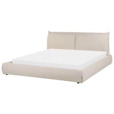 VINAY - Tweepersoonsbed - Beige - 180 x 200 cm - Polyester product