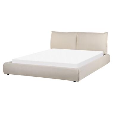 VINAY - Tweepersoonsbed - Beige - 160 x 200 cm - Polyester product