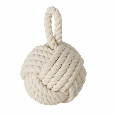 Boltze deurstopper knoop - 1.5 kilo - creme - jute - 23 x 15 cm product