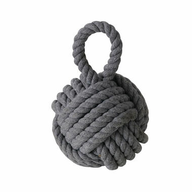 Boltze deurstopper knoop - 1.2 kilo - grijsA - jute - 23 x 15 cm product