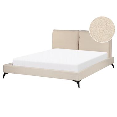 MELLE - Tweepersoonsbed - Beige - 160 x 200 cm - Bouclé product