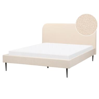 FLAYAT - Tweepersoonsbed - Beige - 160 x 200 cm - Bouclé product