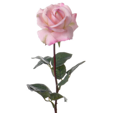 Top Art Kunstbloem roos Caroline - roze - 70 cm - zijde - decocatie product