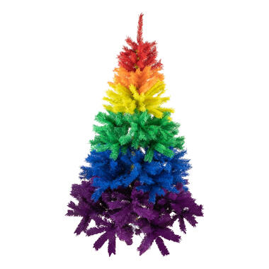 R en W kunst kerstboom -regenboog - H170 cm - kunststof product