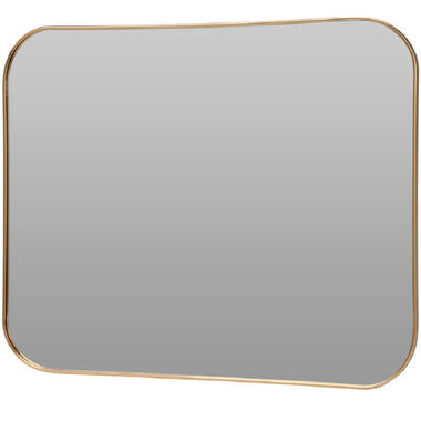 Home & Styling Wandspiegel - rechthoek - metaal - goud - 55x45cm product