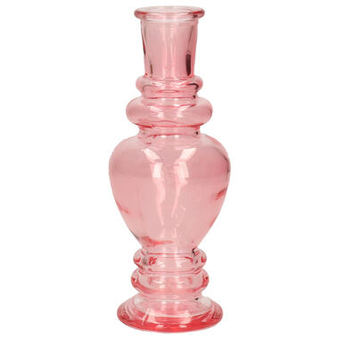 Ideas 4 Seasons Bloemenvaas Venice - glas - helder roze - D5.7 x H15 cm product