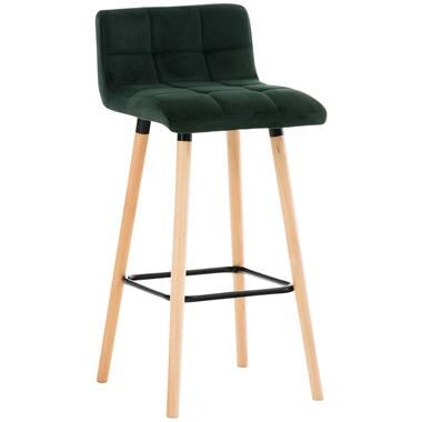 CLP Barkruk Lincoln natura Frame - Fluweel - groen product