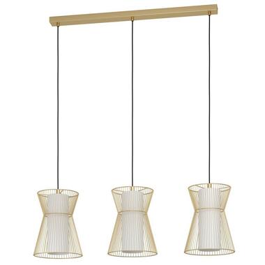 EGLO Maseta hanglamp - E27 - 3 lichts - Staal - Goud, wit product