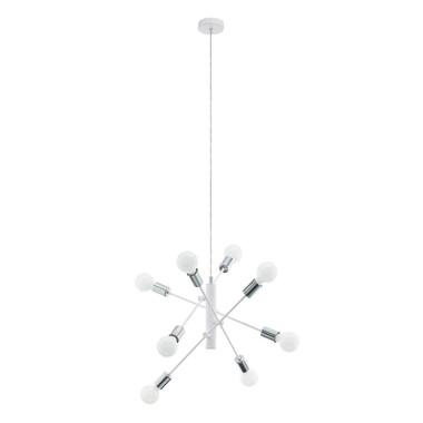 EGLO Gradoli hanglamp - Ø71cm - E27 - 8 lichts - Wit, Chroom product