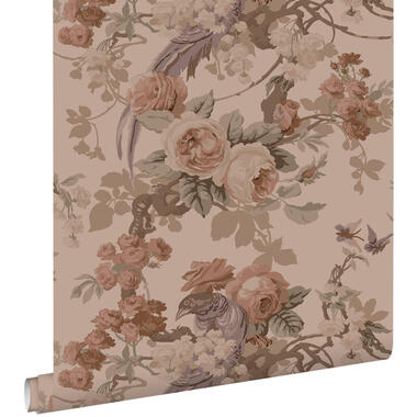 ESTAhome behang - bloemen en vogels - oudroze - 50 x 900 cm - 139809 product