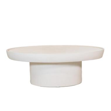 Salontafel Ovaal - Beige - Betonlook - 120cm - Tess