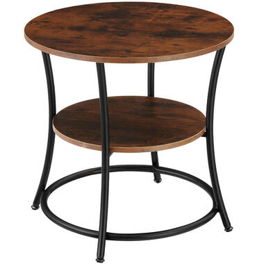 tectake Bijzettafel Saint Louis, Industrieel Hout Donker, Rustiek product