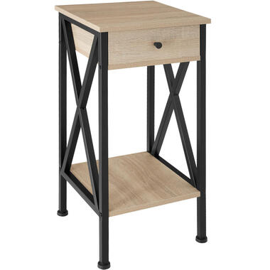 tectake Bijzettafel Dayton 35x35x70,5cm, Industrieel Licht Hout, Eiken Sonoma product