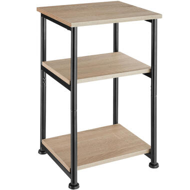 tectake Bijzettafel Memphis 34x30x59cm, Industrieel Licht Hout, Eiken Sonoma product