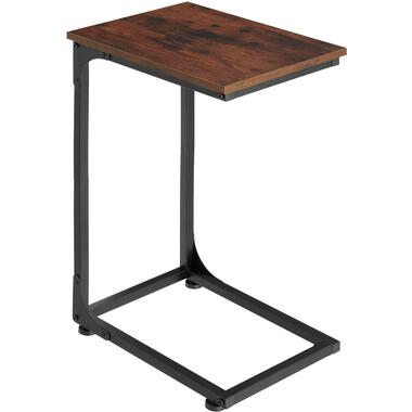 tectake Bijzettafel Erie 40x30x63cm, Industrieel Hout Donker, Rustiek product