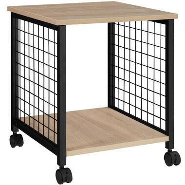 tectake Bijzettafel Gary 40x40x48cm, Industrieel Licht Hout, Eiken Sonoma product