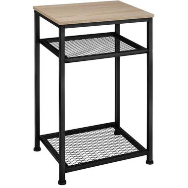tectake Bijzettafel York 45,5x36x75,5cm, Industrieel Licht Hout, Eiken Sonoma product
