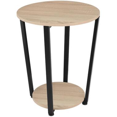 tectake Bijzettafel Swindon 50x62,5cm, Industrieel Licht Hout, Eiken Sonoma product