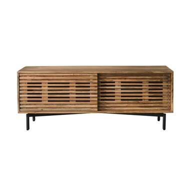 TV-meubel Monja acaciahout 2 deurs - 135x135x53 cm - Hout - Bruin product