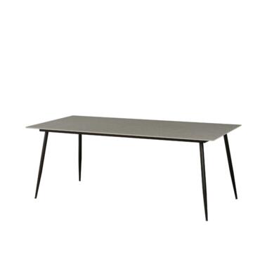 Eettafel Jules 190x90 cm marmerlook grijs - Stoneware - Grijs product