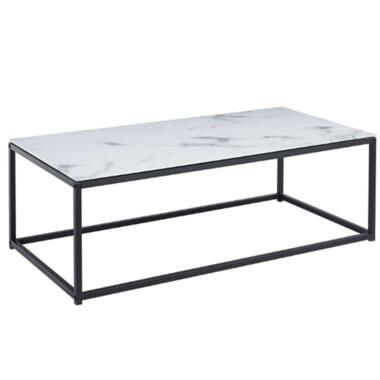 Rousseau Moderne witte marmerlook Glazen Salontafel Tampa product