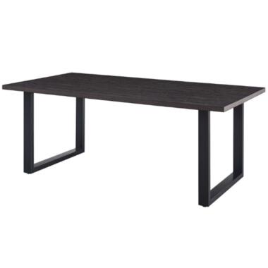 Rousseau Alexander 200cm Donkerbruine Tafel - Metalen poten, MDF Tafelblad product