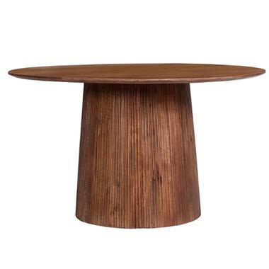 Rousseau Ronde lichtbruine tafel 'Miguel' - Massief mangohout - 76H x 130B x product