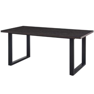 Rousseau Alexander 180cm Donkerbruine Tafel - Metalen Poten - MDF Bovenblad product