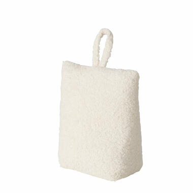 Boltze Deurstopper zak - 1 kg - creme wit - pluche/teddy stof product