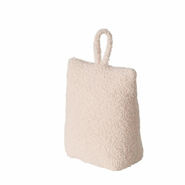 Boltze Deurstopper zak - 1 kg - beige - pluche/stof - 20 x 10 cm product