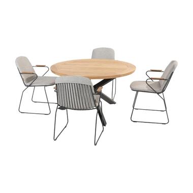 4 Seasons Veneto/Prado ronde tuinset - Ø130 cm. - stapelbaar product