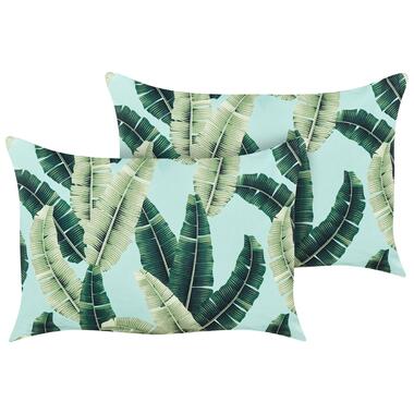 BOISSANO - Tuinkussen set van 2 - Groen - 40 x 60 cm - Polyester product