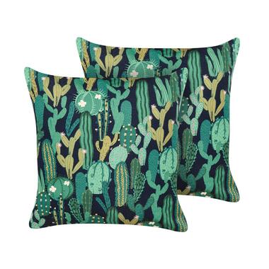 VIOZENE - Tuinkussen set van 2 - Groen - 45 x 45 cm - Polyester product