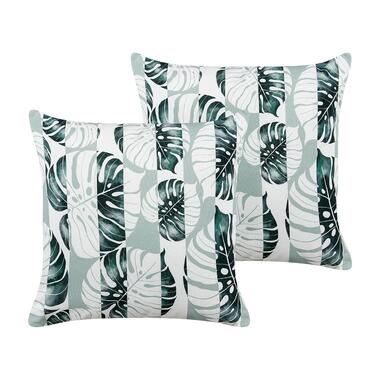 TERMINI - Tuinkussen set van 2 - Groen - 45 x 45 cm - Polyester product