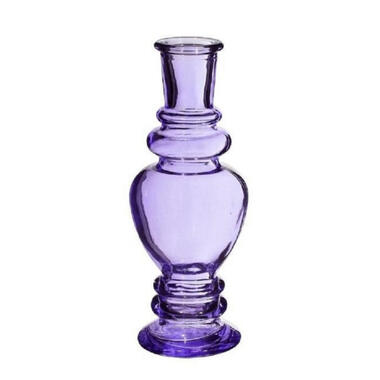 Ideas 4 Seasons Bloemenvaas Venice - glas - helder paars - D5.7 x H15 cm product