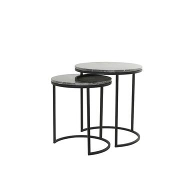 Bijzettafel Alfio - Zwart - Ø49cm product