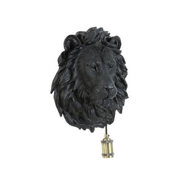 Wandlamp Lion - Zwart - 33.5x19x40.5cm