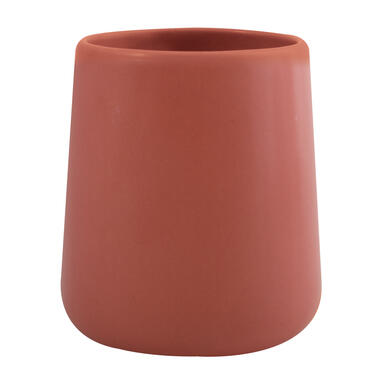 MSV Badkamer beker Malmo - Keramiek - terracotta - 8 x 10 cm product