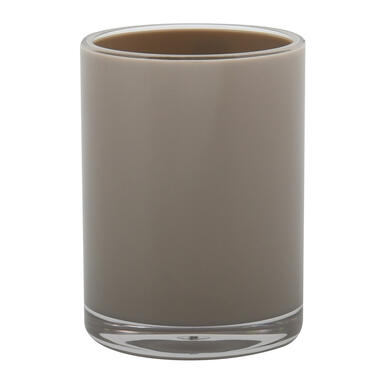 MSV Badkamer beker Aveiro - PS kunststof - beige - 7 x 9 cm product