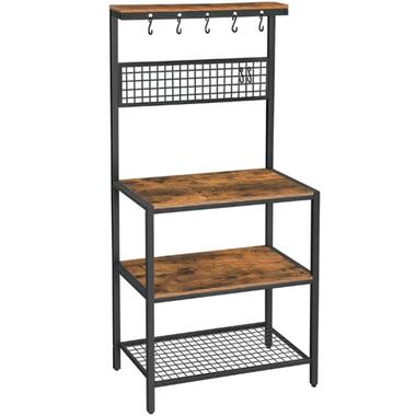 Vasagle Industrieel keuken bakkersrek, 84x40x170cm, Rustiek Bruin product