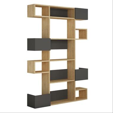 Emob Boekenplank Woody Fashion - 120 x 171 x 20 cm - Oak Anthracite-design product