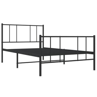 vidaXL Bedframe met hoofd- en voeteneinde metaal zwart 90x200 cm product